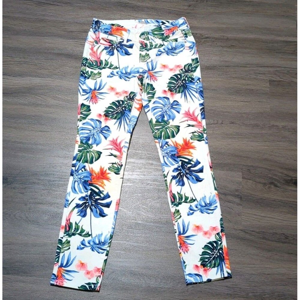 Tommy Bahama Bright Floral White Blue Denim